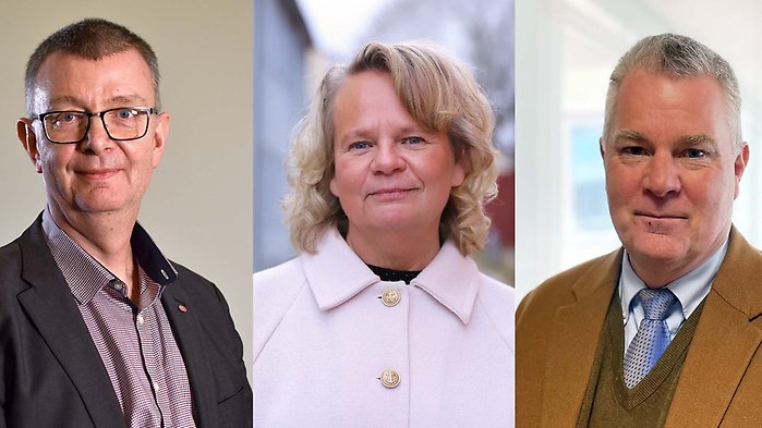 Ordförandena för kommunstyrelsen Per Ågren (S) Köping, Jonna Lindman (M) Arboga och Mikael Peterson (S) Kungsör